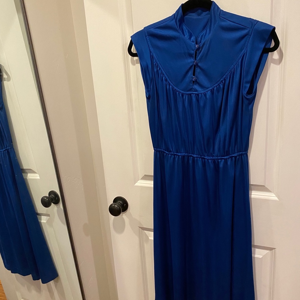 Royal Blue Vintage Midi Dress